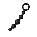 Анальний ланцюжок Joy Division Joyballs anal wave, силіконовий, чорний, 17.5 см