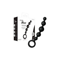 Анальная цепочка Joy Division Joyballs anal wave, силиконовая, черная, 17.5 см