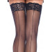 Чулки с кружевной коронкой Leg Avenue One Size Nuna Sheer Thigh High Stockings, черные