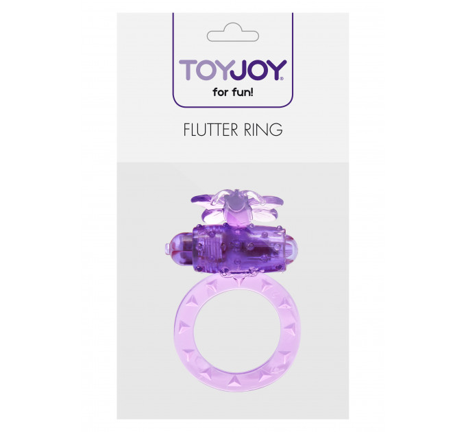 Эрекционное кольцо с вибрацией Toy Joy, фиолетовое