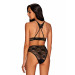 Комплект ажурный Obsessive Kokietta set Black S/M