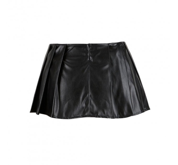 Корсет с юбкой Star Night Sexy Leather и трусиками в комплекте, черный, S