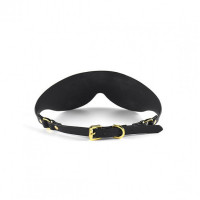 Маска на очі Blindfold UPKO з італійської шкіри, чорна