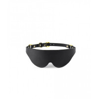 Маска на очі Blindfold UPKO з італійської шкіри, чорна