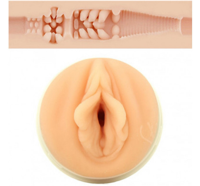 Мастурбатор вагина в колбе Fleshlight Stoya реалистичный из киберкожи, телесный