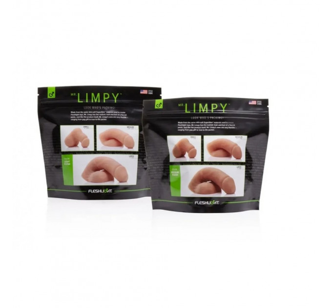 Мягкий фаллоимитатор Fleshlight Mr.Limpy, бежевый, 14.5 х 4.5 см