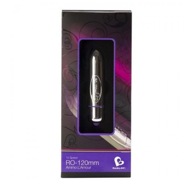 Мини-вибратор ROCKS-OFF - RO-120MM 10-SPEED CHROME
