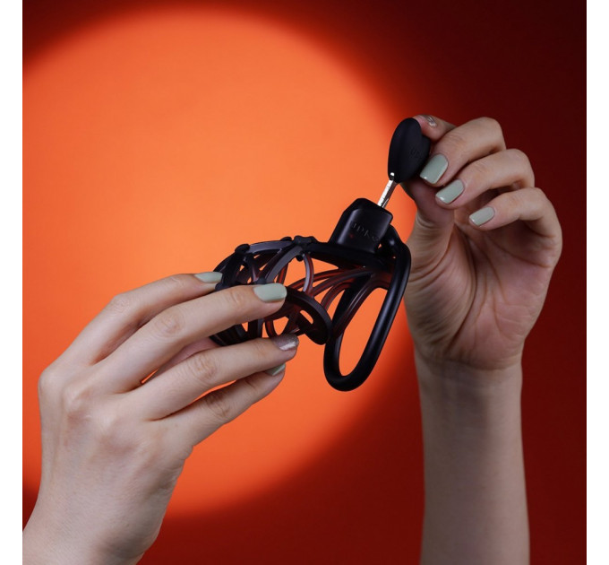 Мужской пояс верности UPKO Caged Beast Male Chastity Device Kit, оранжевый