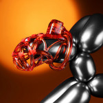 Мужской пояс верности UPKO Caged Beast Male Chastity Device Kit, оранжевый