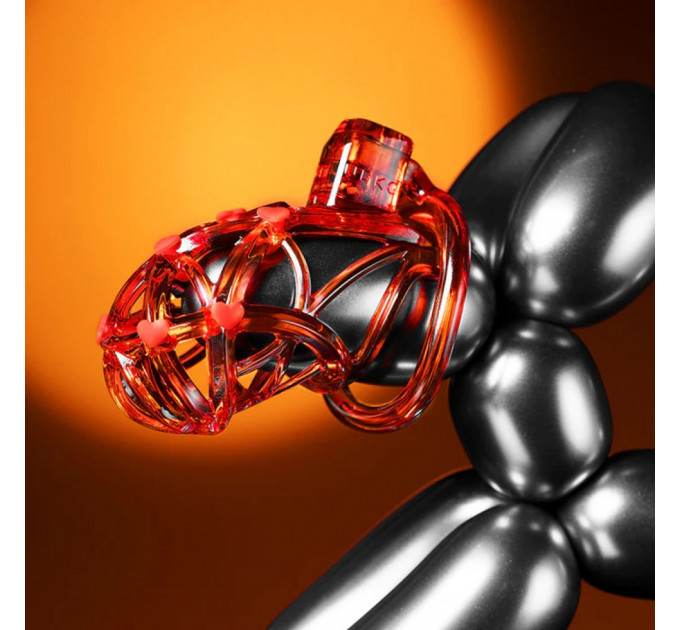 Мужской пояс верности UPKO Caged Beast Male Chastity Device Kit, оранжевый