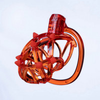 Чоловічий пояс вірності UPKO Caged Beast Male Chastity Device Kit, помаранчевий