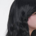 Парик длинный волнистый с челкой Fetish Hair черный, 60 см