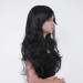 Парик длинный волнистый с челкой Fetish Hair черный, 60 см