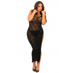 Платье TAKE THE HEAT LACE GOWN BLACK PLUS SIZE