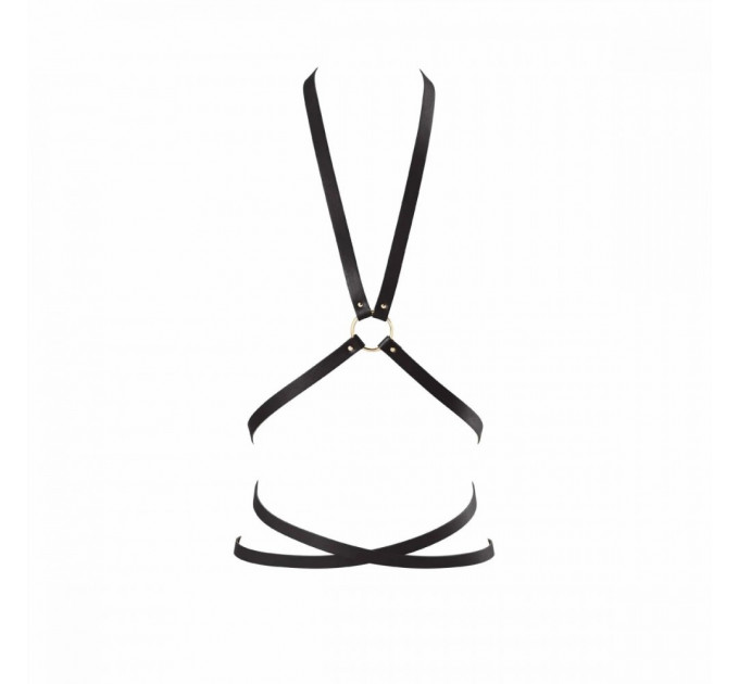 Портупея из экокожи Bijoux Indiscrets Maze – Multi-Way Body Harness Black
