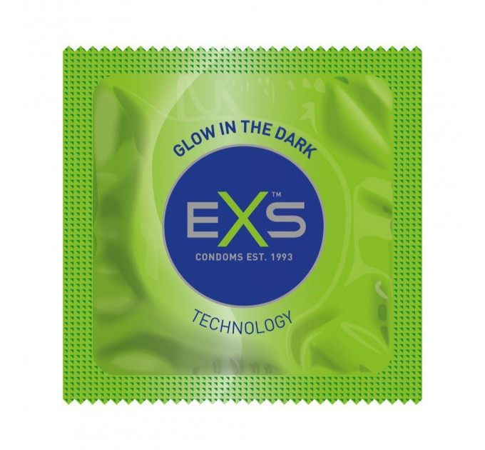 Презервативы светящиеся в темноте EXS Glowing веганские (цена за 5 шт.)