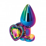 Райдужна анальна пробка Rear Assets Rainbow Butt Plug S