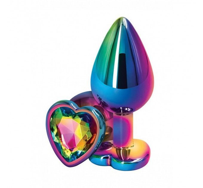 Райдужна анальна пробка Rear Assets Rainbow Butt Plug S