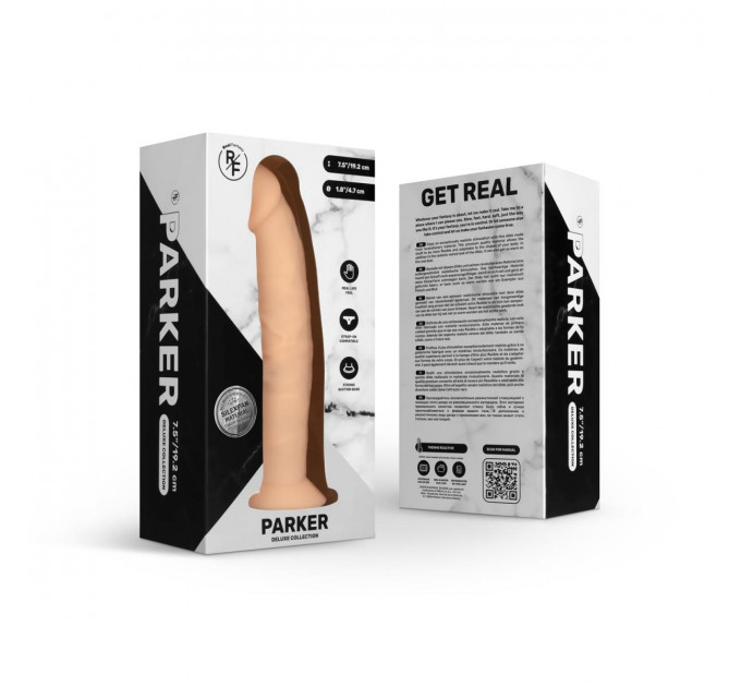 Фаллоимитатор реалистичный, на присоске, Real Fantasy Deluxe - Parker , 18 см