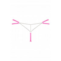 Сексуальные стринги с цепочкой Obsessive Chainty thong pink L/XL