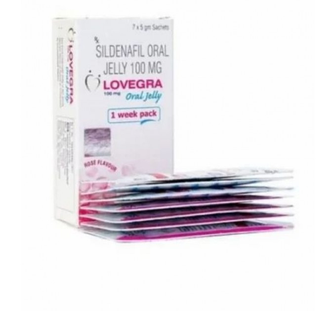 Возбуждающее Желе для женщин LOVEGRA Oral Jelly (цена за упаковку,7 пакетиков)
