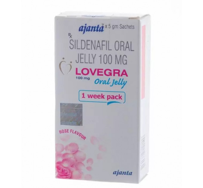 Возбуждающее Желе для женщин LOVEGRA Oral Jelly (цена за упаковку,7 пакетиков)