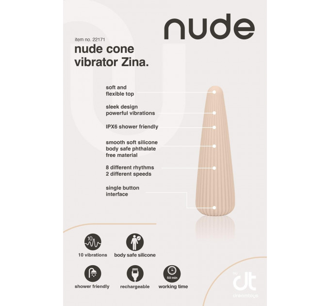 Вібратор для тренування м'язів Кегеля Dream Toys Nude Zina дорожній розмір нюдовий
