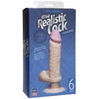 Вібратор з присоскою Vibrating Realistic 6 Inch Ultraskyn Ur3 Cock - White