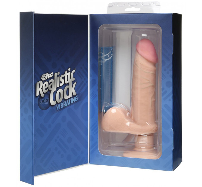 Вибратор с присоской Vibrating Realistic 6 Inch Ultraskyn Ur3 Cock - White