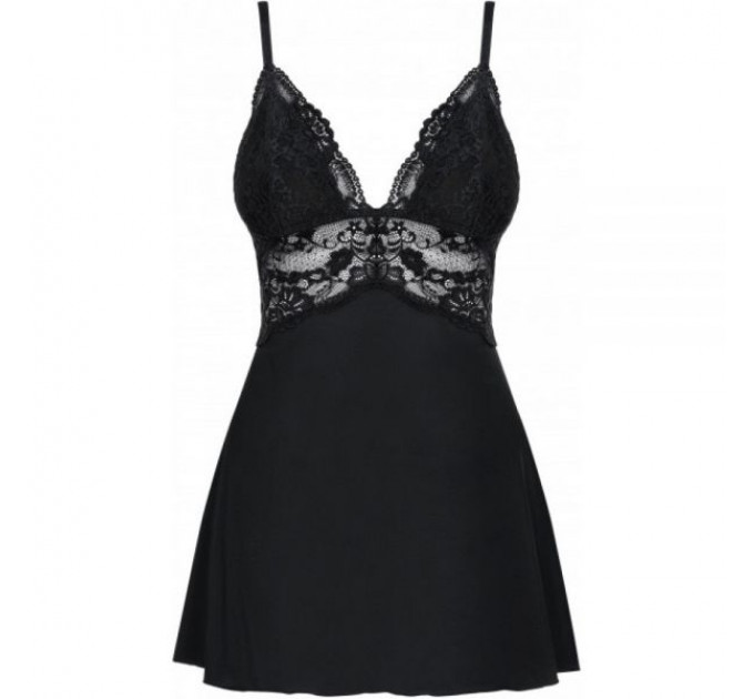 Бебидолл Obsessive 810-BAB-1 babydoll & thong black L/XL