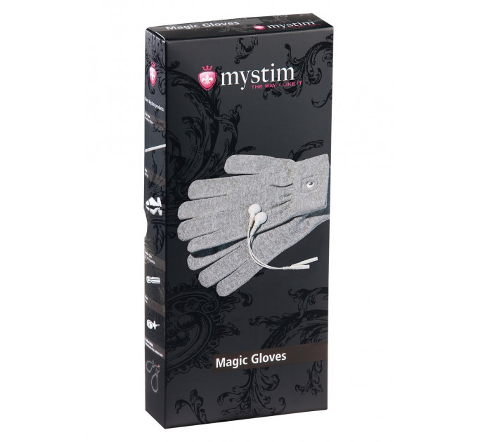 Перчатки для электростимуляции Mystim Magic Gloves серые