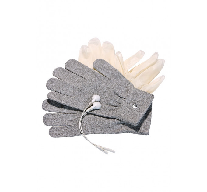 Перчатки для электростимуляции Mystim Magic Gloves серые