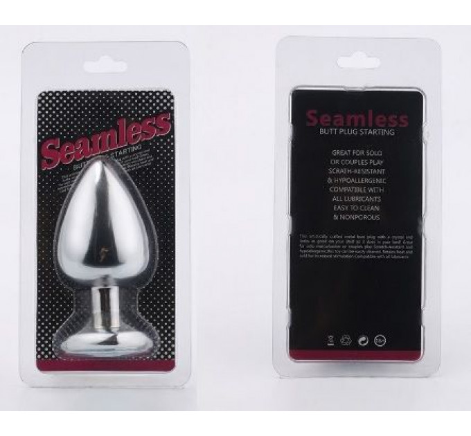 Анальна пробка Silver Heart Ligth Pink, m