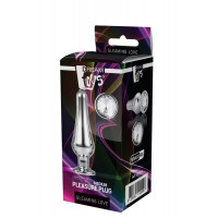 DT21824 анальна пробка конічної форми Dream Toys GLEAMING LOVE SILVER PLEASURE PLUG M