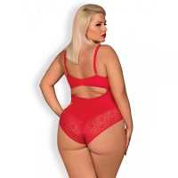 Боди Obsessive Jolierose teddy red XXL