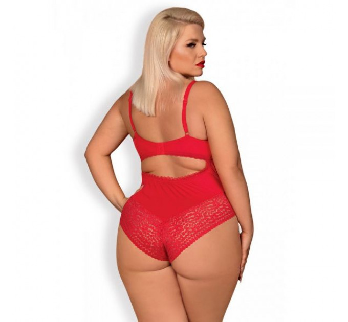 Боди Obsessive Jolierose teddy red XXL