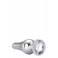 DT21824 анальна пробка конічної форми Dream Toys GLEAMING LOVE SILVER PLEASURE PLUG M