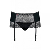 Пояс для чулок стринги Obsessive Miamor L/XL черный