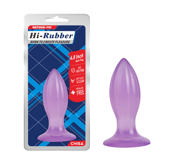 Анальна пробка гелева Chisa Hi-Rubber фіолетова
