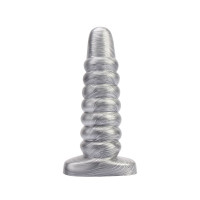 Анальна пробка рельєфна Chisa Dark Muscle Cdt Bisley SILVER, 23 х 6.2 см