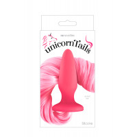 Анальна пробка із хвостом поні, Unicorn Tails, NS Novelties pink
