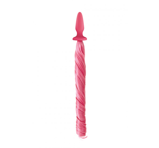 Анальная пробка с хвостом пони, Unicorn Tails, NS Novelties pink