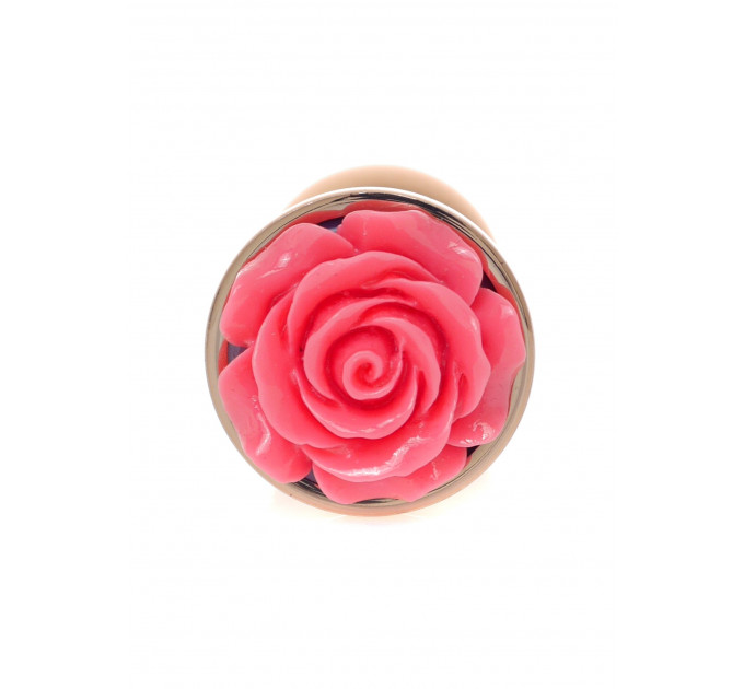 Анальна пробка з рожевою трояндочкою Plug-Jewellery Red Gold PLUG ROSE-Pink
