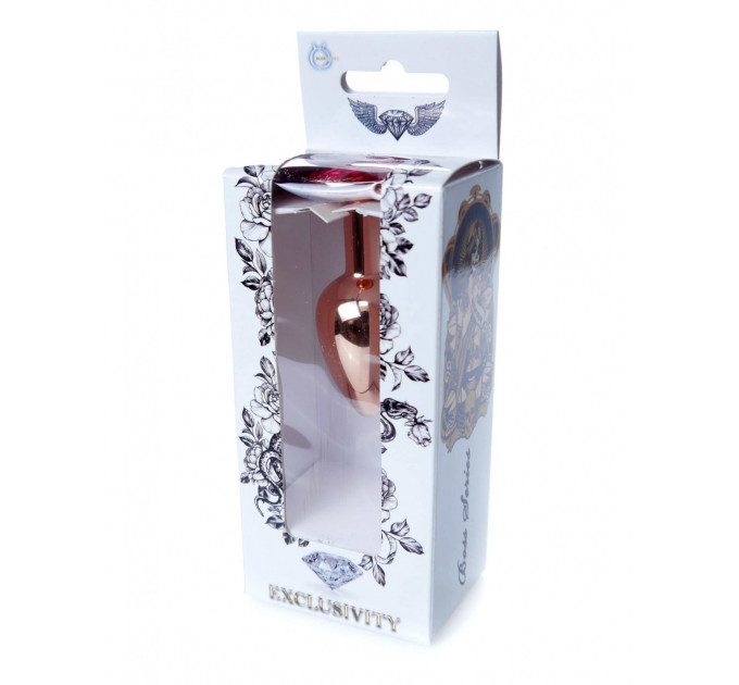 Анальний плаг S з рожевим каменем Boss of toys Jewellery