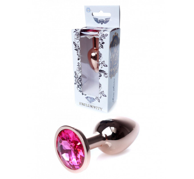 Анальний плаг S з рожевим каменем Boss of toys Jewellery