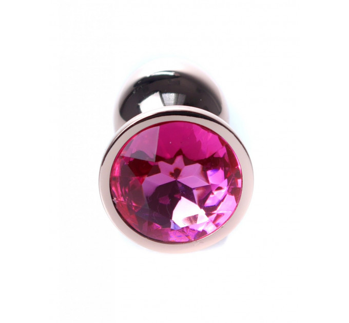 Анальний плаг S з рожевим каменем Boss of toys Jewellery