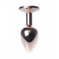Анальний плаг S з рожевим каменем Boss of toys Jewellery