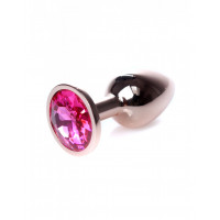 Анальний плаг S з рожевим каменем Boss of toys Jewellery