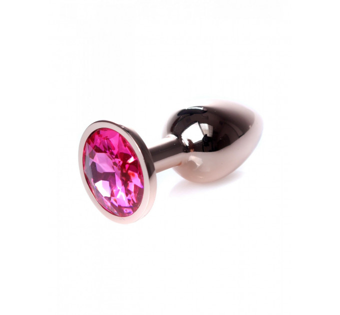 Анальний плаг S з рожевим каменем Boss of toys Jewellery