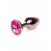 Анальний плаг S з рожевим каменем Boss of toys Jewellery